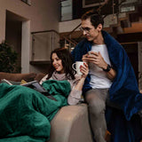 Original Therapiedecke - Gewichtsdecke für Erwachsene mit 4-Jahreszeiten Bezug in Tannengrün