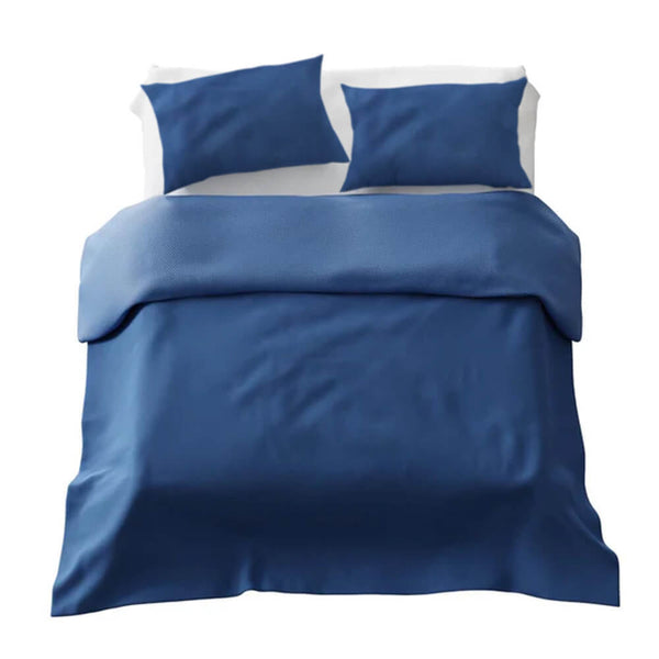 SENSO Gewichtsdecken Baumwoll-Bettwäsche Set in Blau